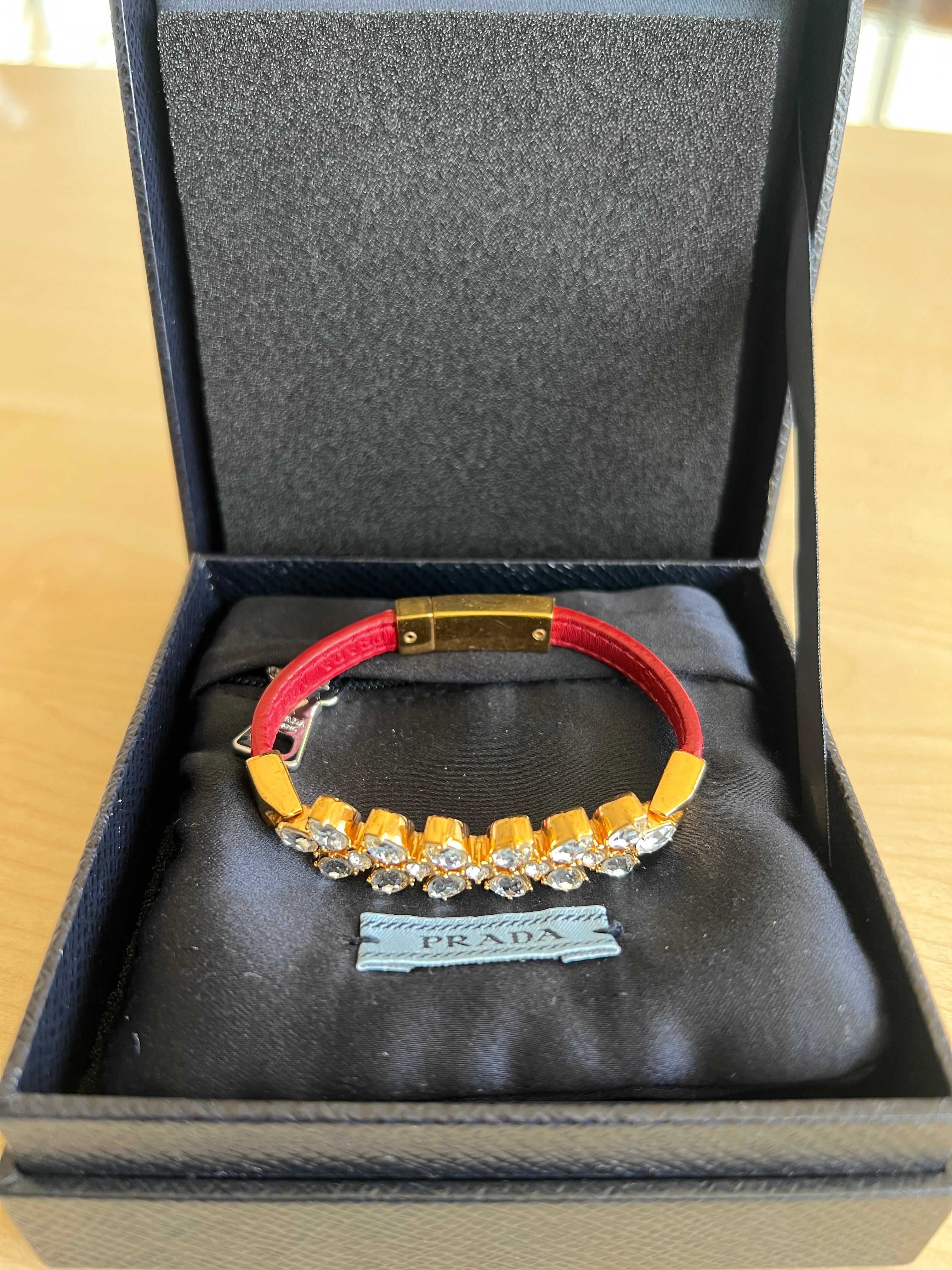 PRADA Prada Crystal Bracelet Red Bracelet