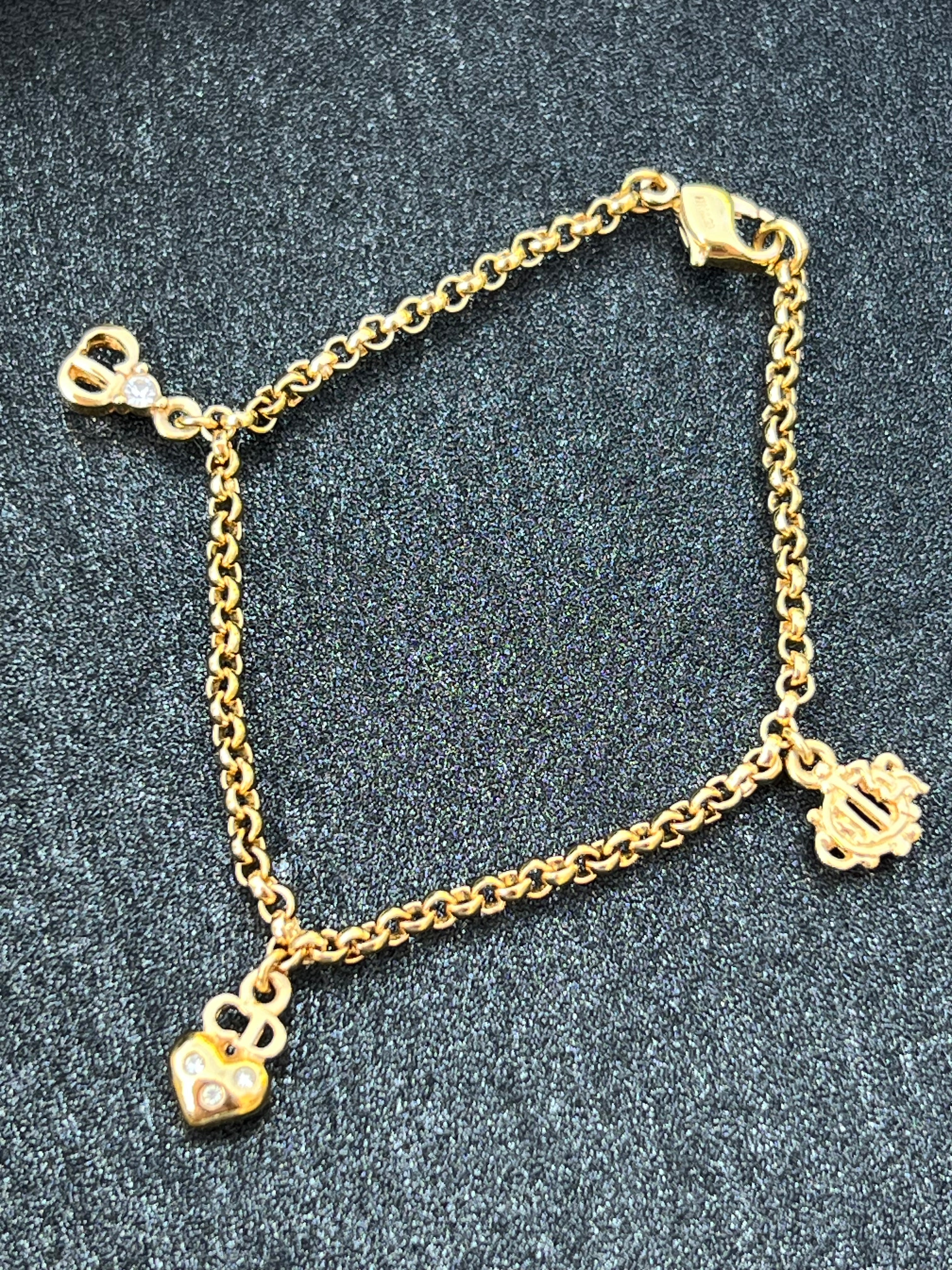 Bracelet Dior plaqué or authentifié — Le Comptoir Vintage