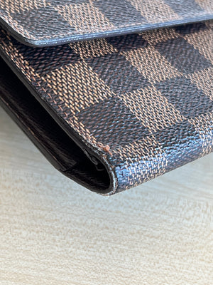 Louis Vuitton Portefeuille Sarah Damier Ebène — vue 9 | Le comptoir vintage
