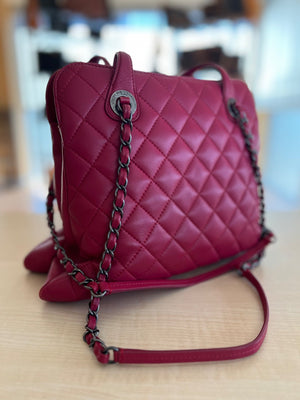 Chanel Sac Cabas Matelassé Chaîne CC — vue 4 | Le comptoir vintage