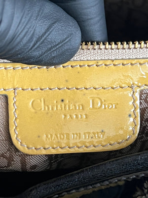 Christian Dior Sac Lady Dior Large en cuir verni noir — vue 6 | Le comptoir vintage