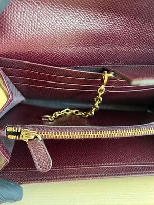 Salvatore Ferragamo Gancini Leather Long Wallet — vue 10 | Le comptoir vintage