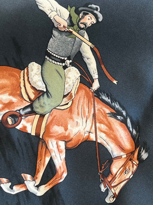 HERMES carré de soie « Pampa » — vue 7 | Le comptoir vintage