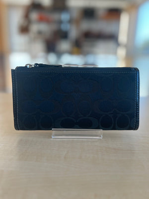 Coach Portefeuille long Signature avec boucle et porte-chéquier amovible — vue 4 | Le comptoir vintage