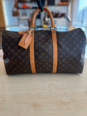 Louis Vuitton Keepall 50 en toile Monogram authentifié — Le comptoir vintage