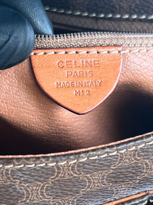 Celine Sac bandoulière à rabat toile Macadam marron et cuir camel — vue 13 | Le comptoir vintage