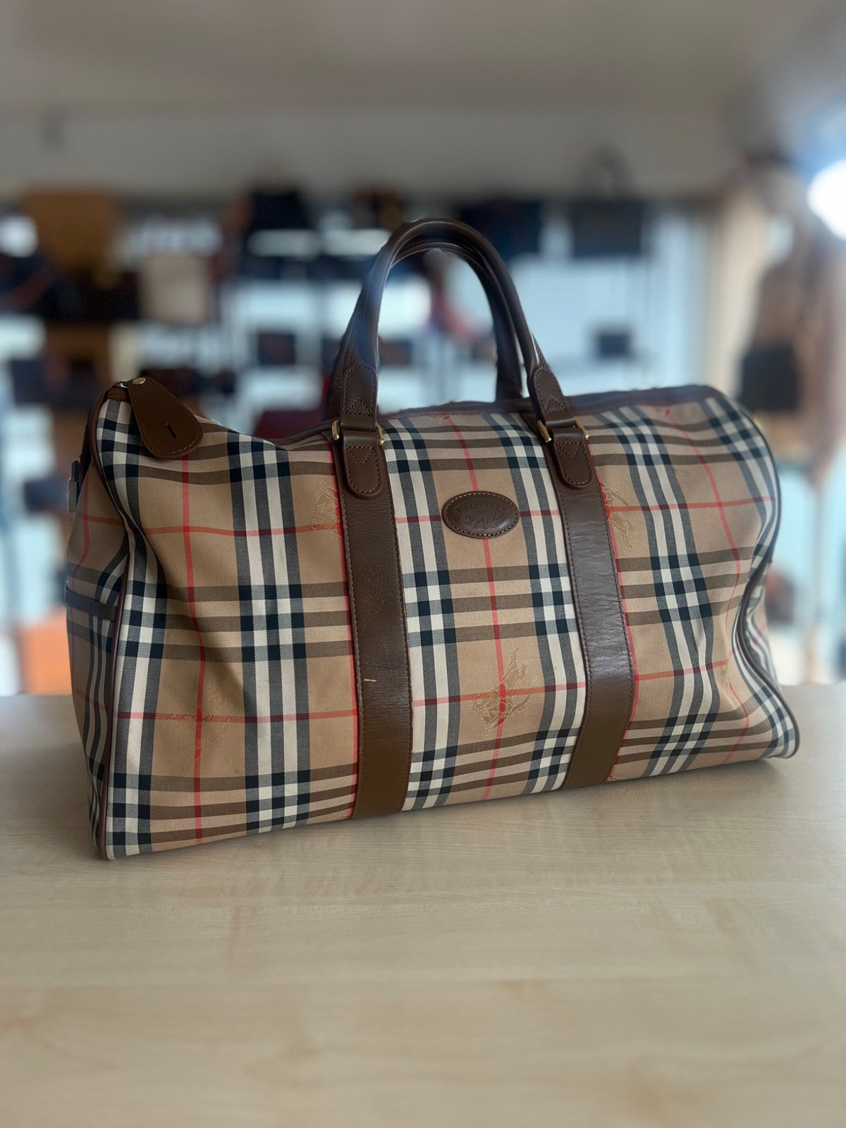 Sac Boston Burberrys authentifié — Le comptoir vintage