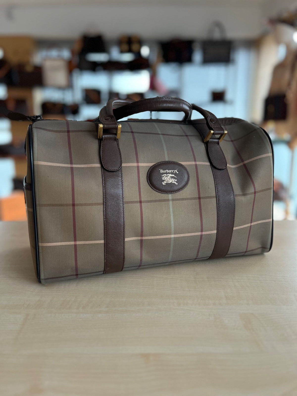 Sac Boston Burberrys authentifié — Le comptoir vintage