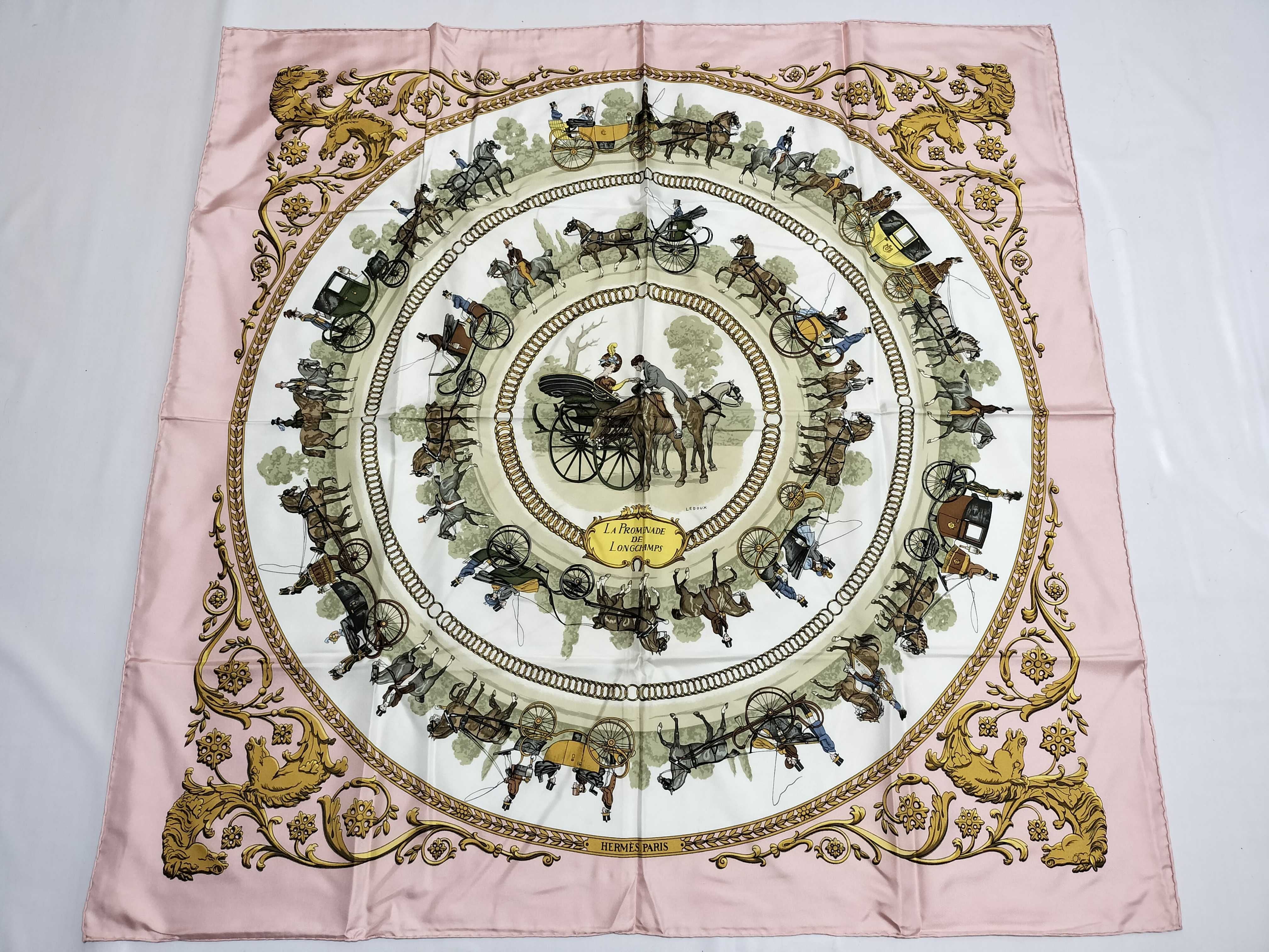 HERMES Carre LA PROMENA DE LONGCHAMP Scarf