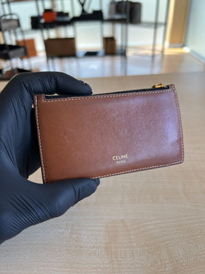 Porte-cartes Céline Triomphe zippé — vue 3 | Le Comptoir Vintage