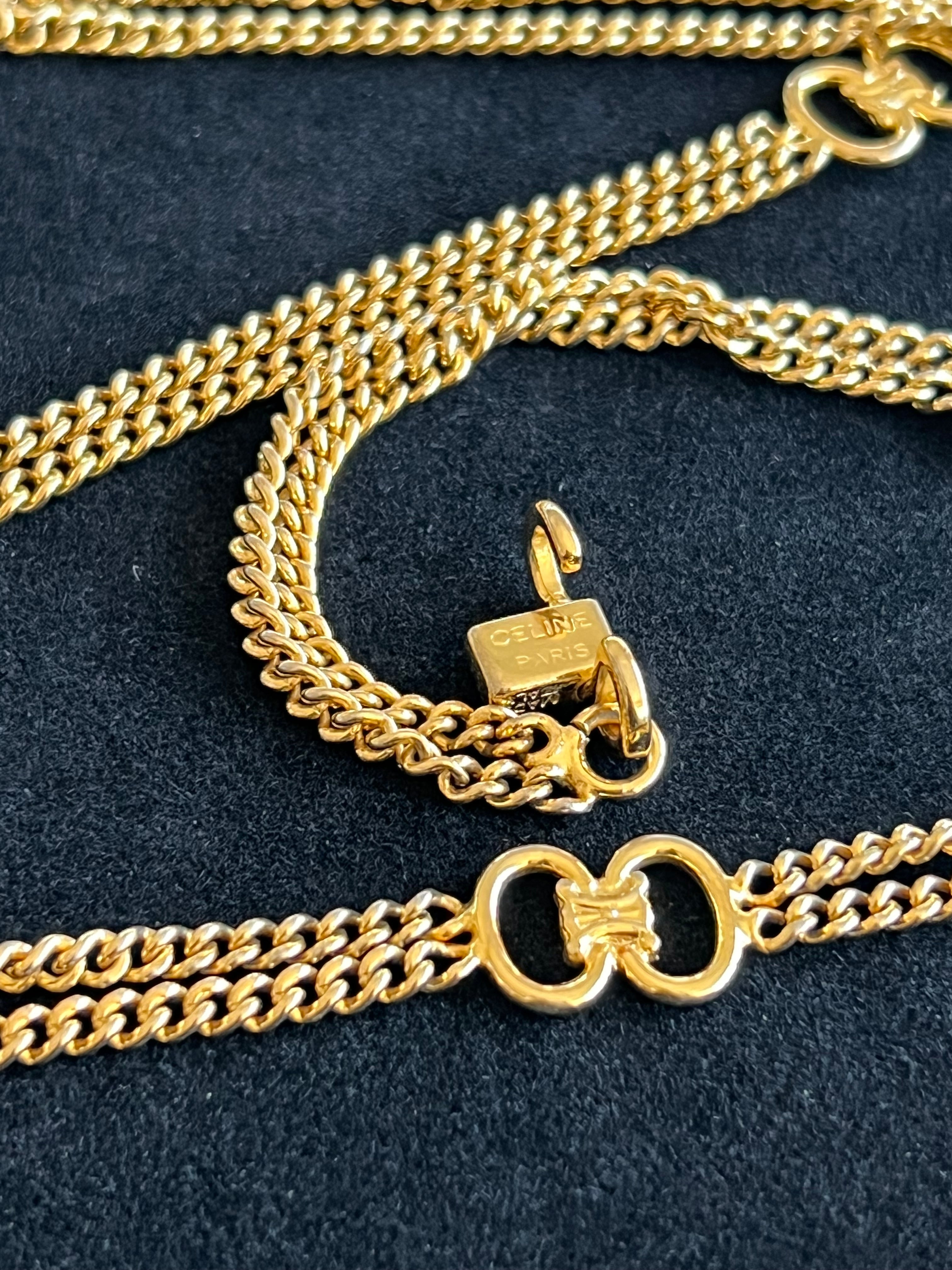 Celine Collier Chaîne Maillons Logo Triomphe