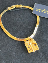 Bracelet Givenchy maille plate logo 4G authentifié — Le Comptoir Vintage