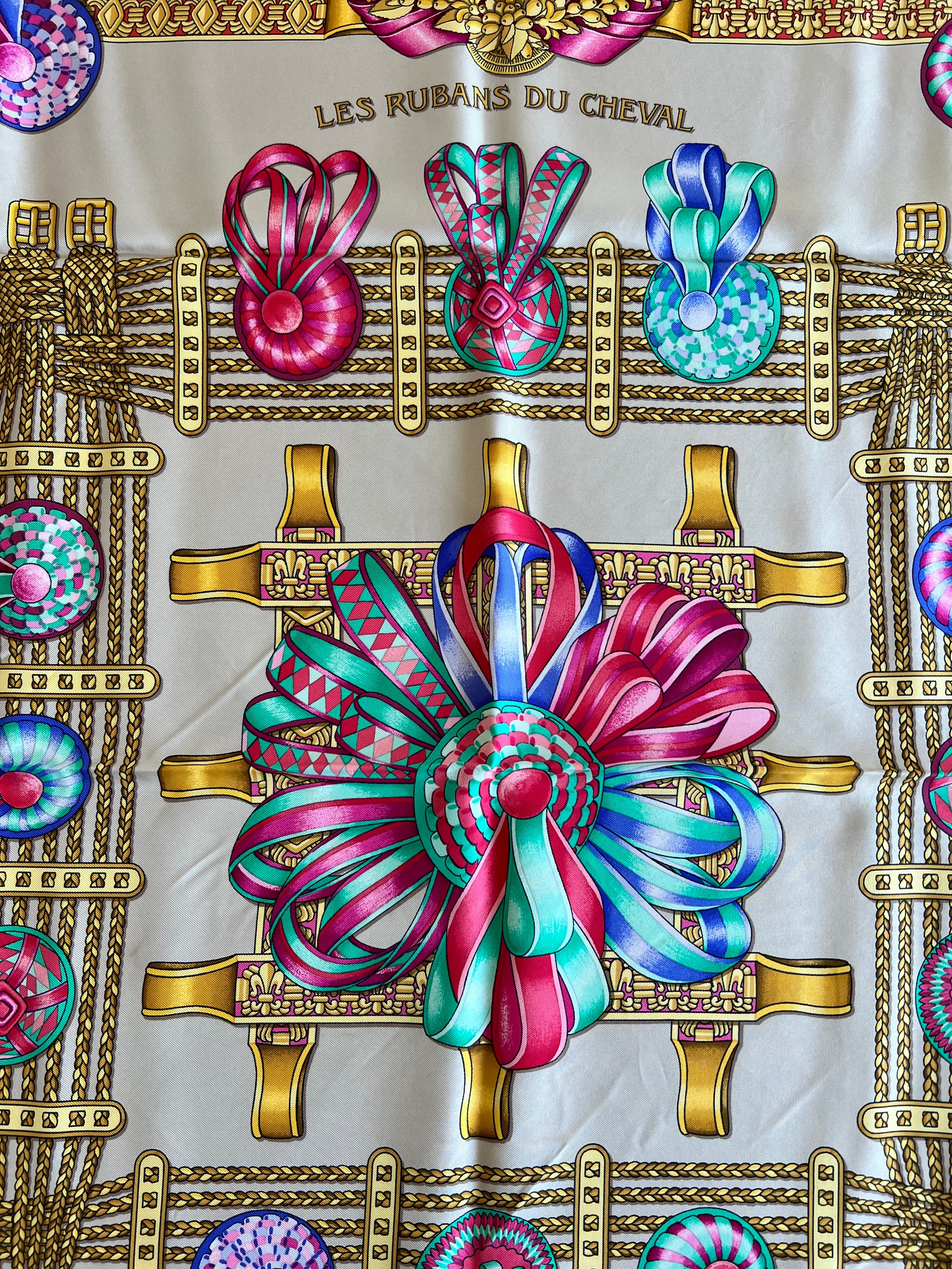 Hermès Les Rubans du Cheval silk scarf 90 cm | LCV
