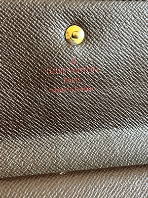Louis Vuitton Portefeuille Sarah Damier Ebène — vue 4 | Le comptoir vintage