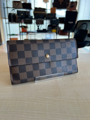 Louis Vuitton Portefeuille Sarah Damier Ebène — vue 11 | Le comptoir vintage