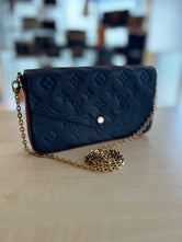 Louis Vuitton Pochette Félicie Monogram Empreinte Marine Rouge authentifiée — Le comptoir vintage