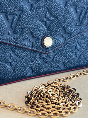 Louis Vuitton Pochette Félicie Monogram Empreinte Marine Rouge — vue 3 | Le comptoir vintage