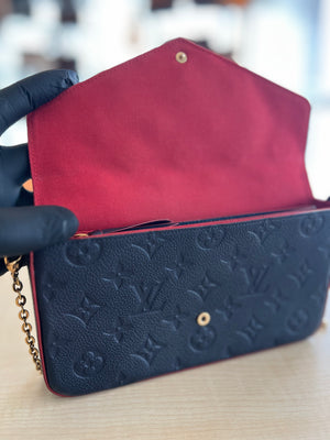 Louis Vuitton Pochette Félicie Monogram Empreinte Marine Rouge — vue 5 | Le comptoir vintage