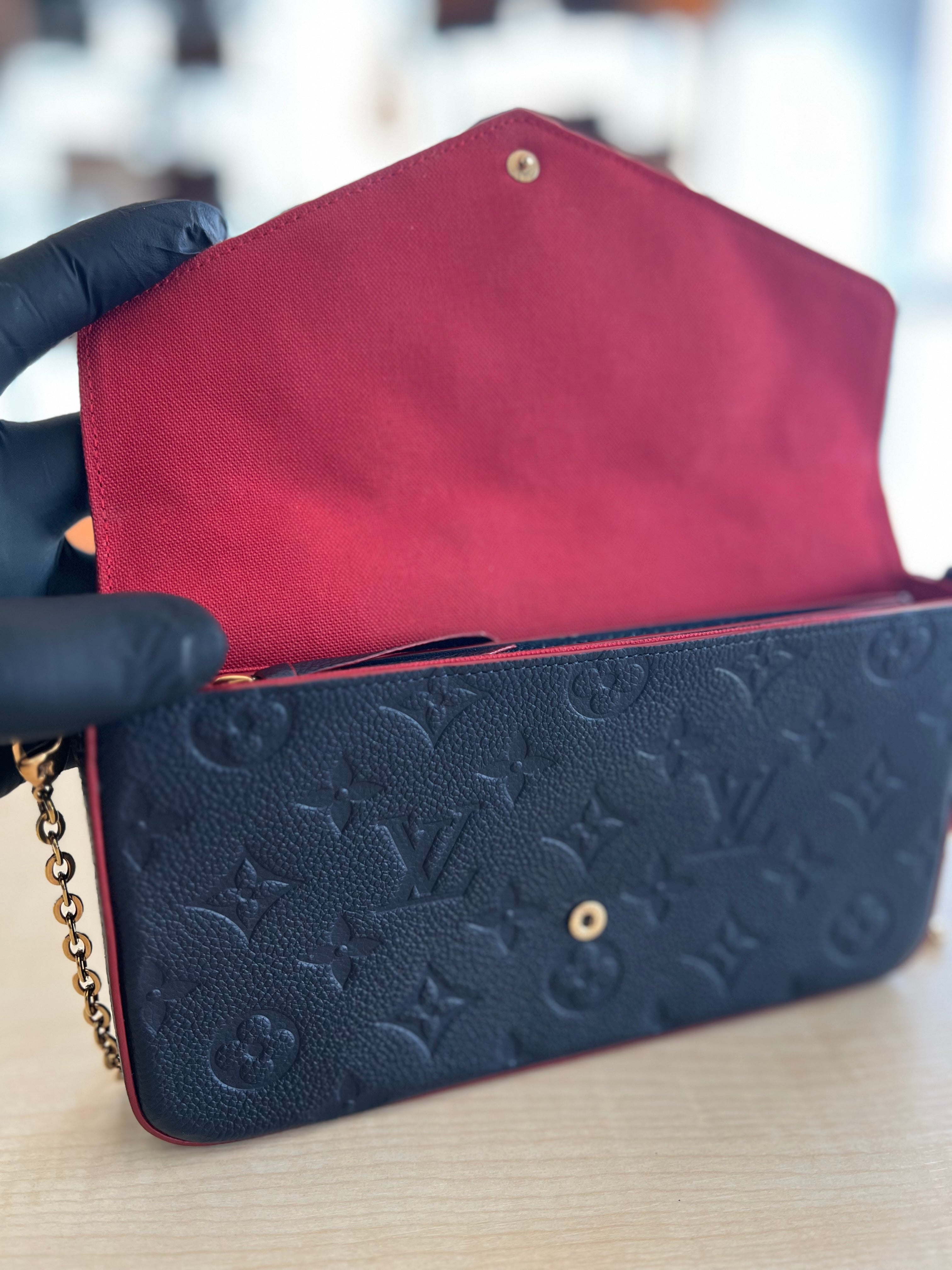 Louis Vuitton Pochette Félicie Monogram Empreinte Marine Rouge — vue 5 | Le comptoir vintage