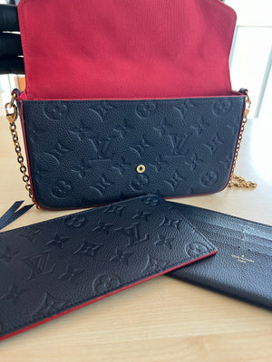 Louis Vuitton Pochette Félicie Monogram Empreinte Marine Rouge — vue 6 | Le comptoir vintage