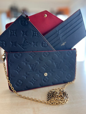 Louis Vuitton Pochette Félicie Monogram Empreinte Marine Rouge — vue 15 | Le comptoir vintage