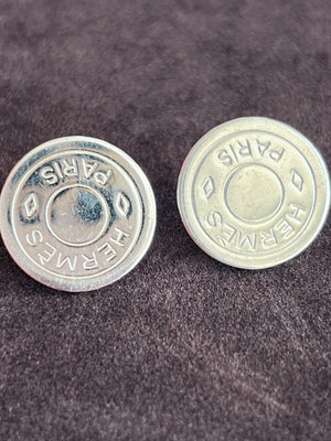 Hermès Boucles d'oreilles clips Serie Palladium — vue 3 | Le comptoir vintage