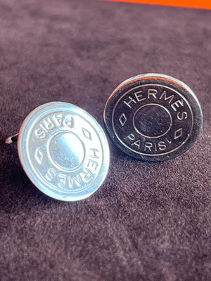Hermès Boucles d'oreilles clips Serie Palladium — vue 5 | Le comptoir vintage