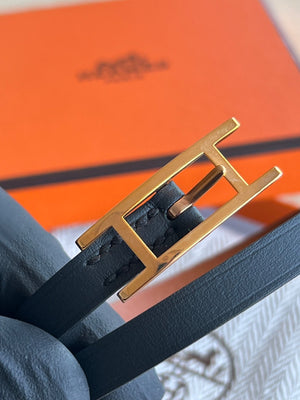 Hermès Ceinture réversible fine boucle H — vue 3 | Le comptoir vintage