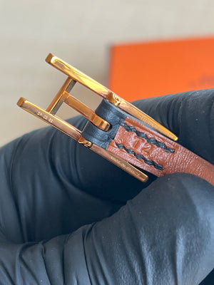 Hermès Ceinture réversible fine boucle H — vue 6 | Le comptoir vintage