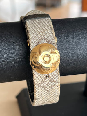Louis Vuitton Bracelet Monogram Fleur Fermoir Doré — vue 9 | Le comptoir vintage