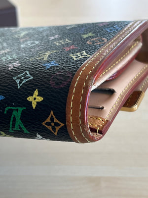 Louis Vuitton Portefeuille International Monogram Multicolore Noir — vue 4 | Le comptoir vintage