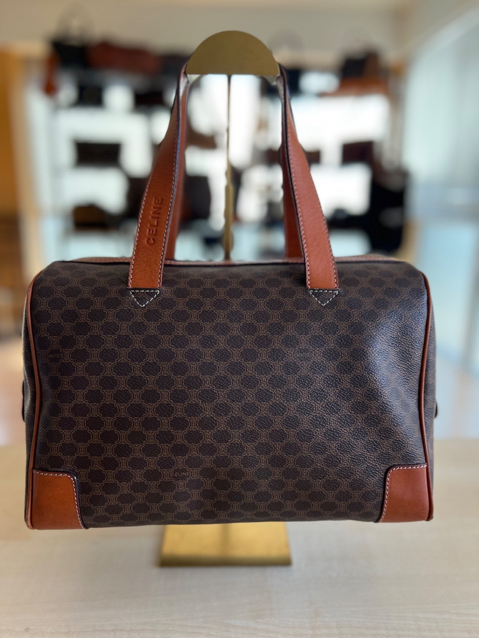 Celine Boston Bag Macadam — vue 2 | Le comptoir vintage