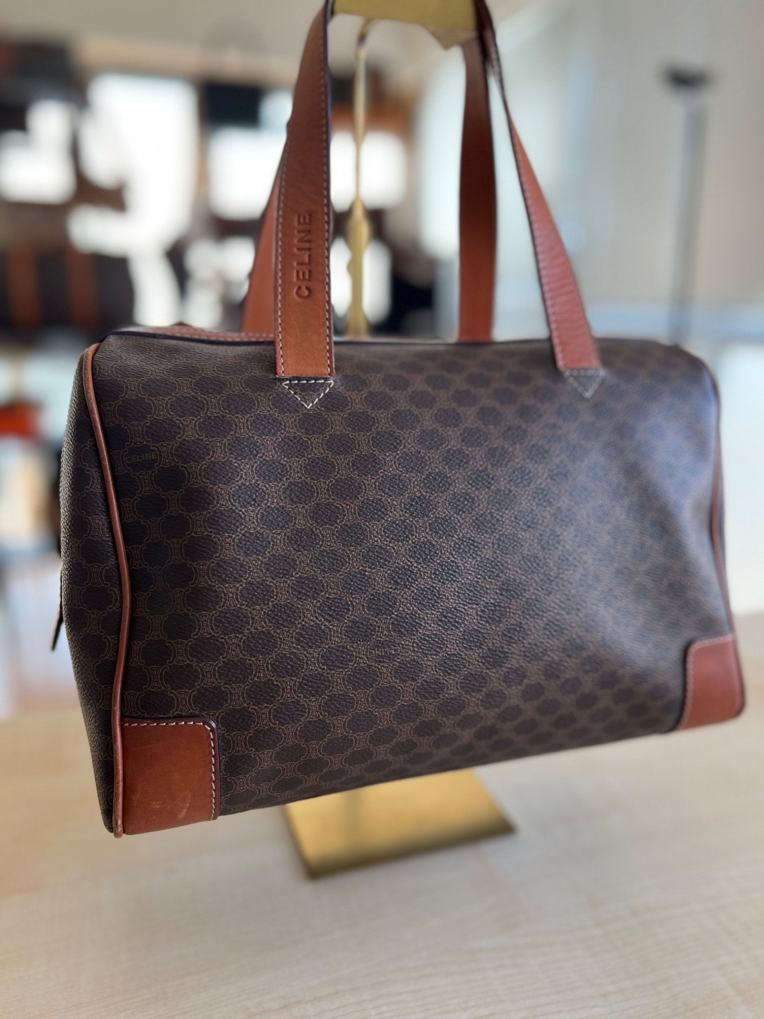 Celine Boston Bag Macadam — vue 4 | Le comptoir vintage