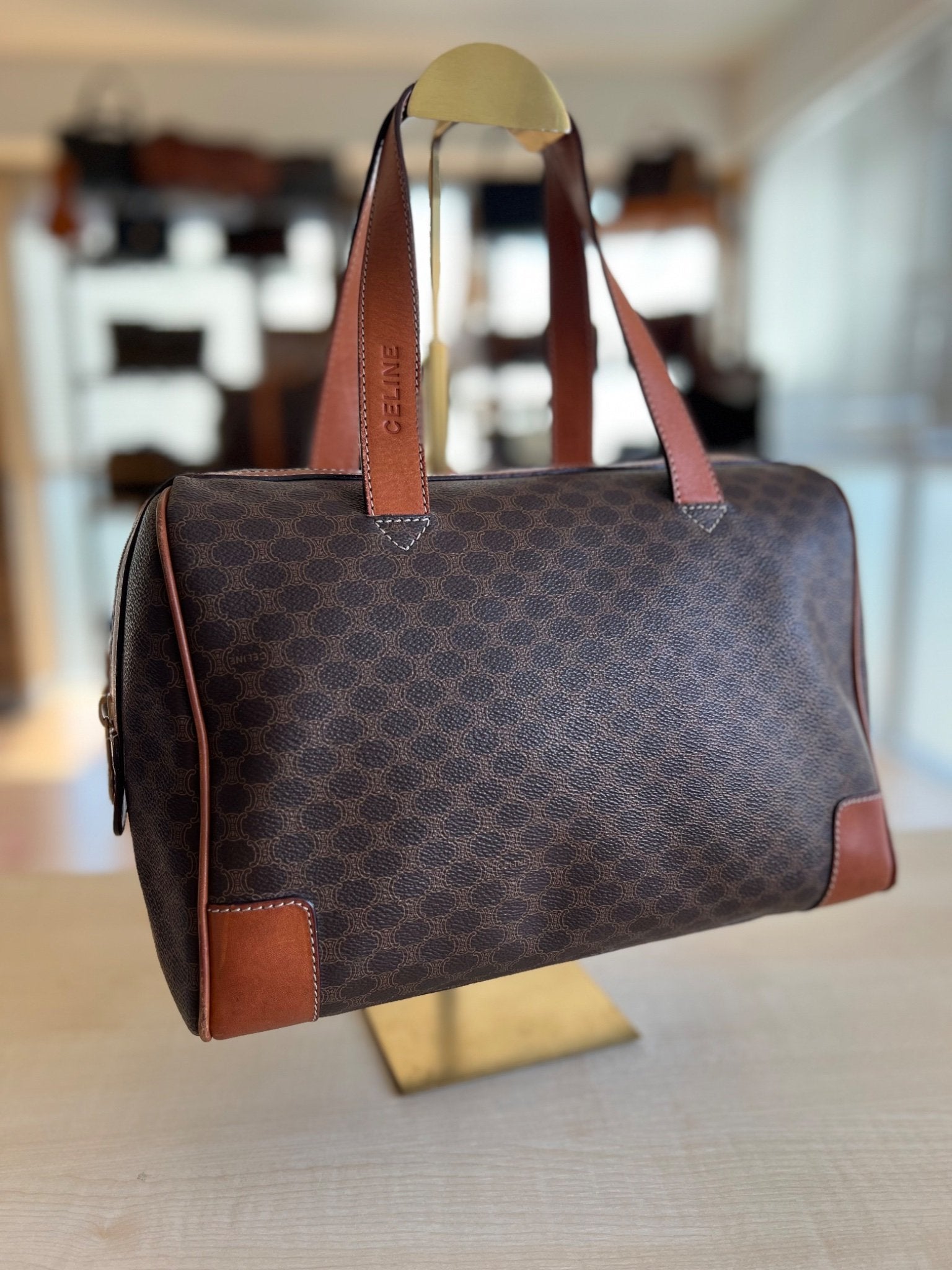 Celine Boston Bag Macadam — vue 7 | Le comptoir vintage