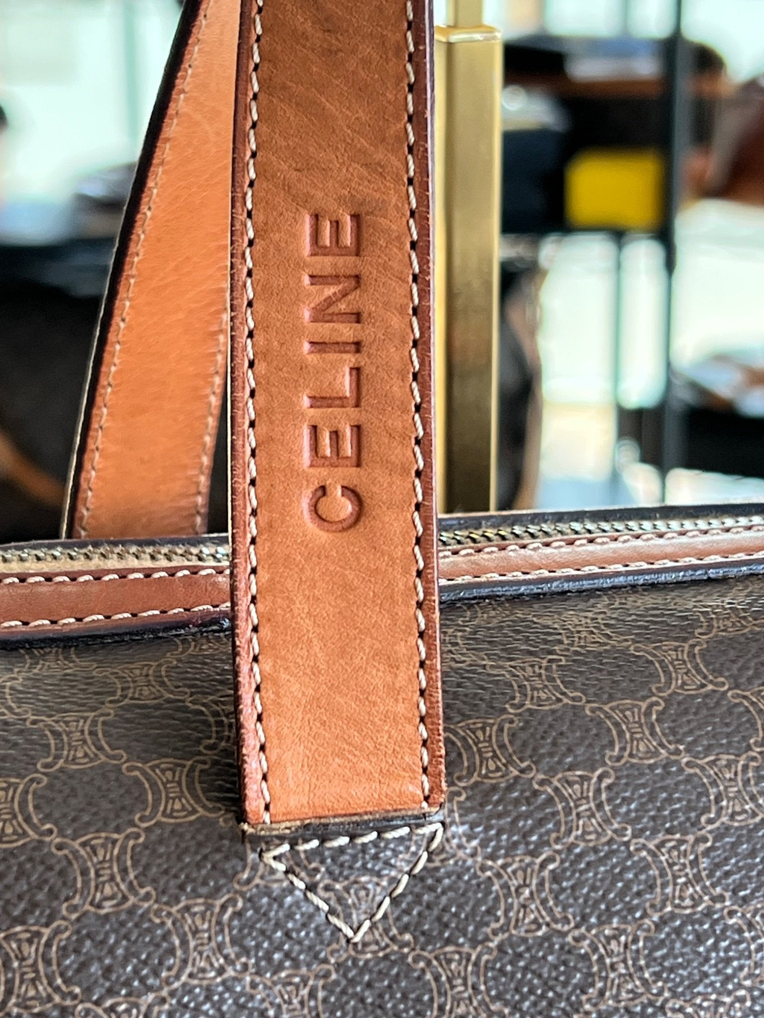 Celine Boston Bag Macadam — vue 8 | Le comptoir vintage
