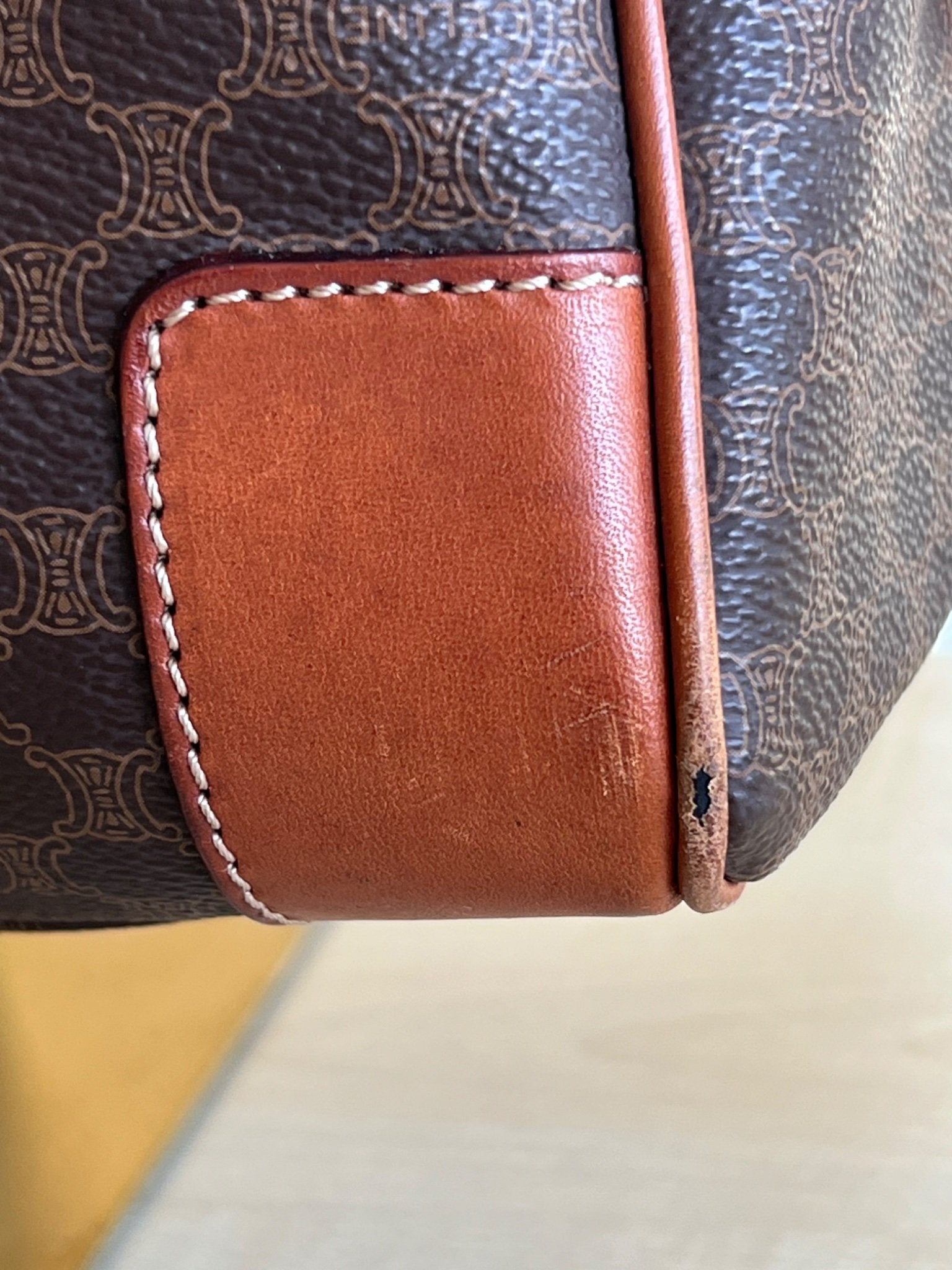 Celine Boston Bag Macadam — vue 10 | Le comptoir vintage