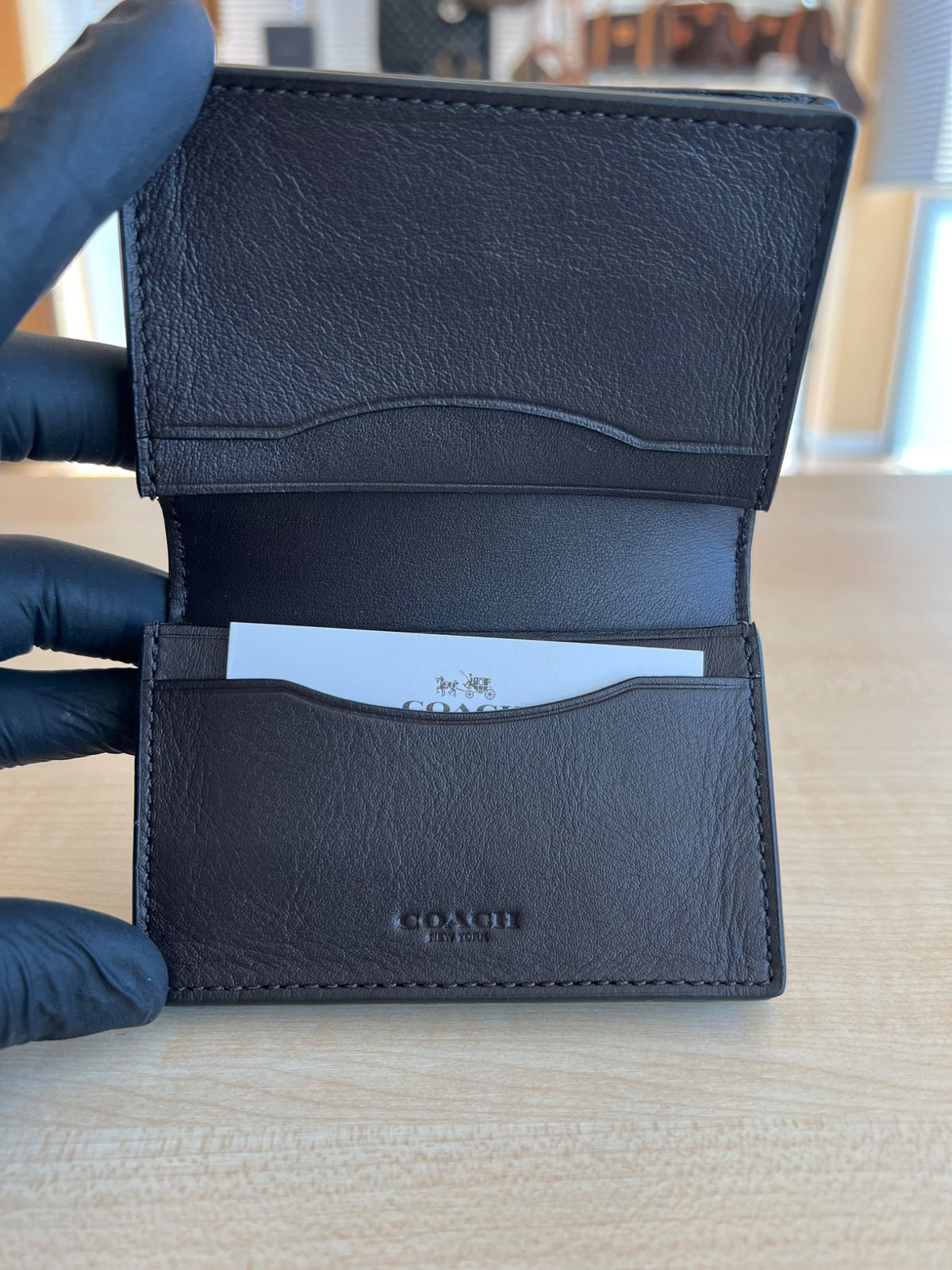 COACH Signature Card Case Card Case / Pass Case / Business Card Holder — vue 9 | Le comptoir vintage
