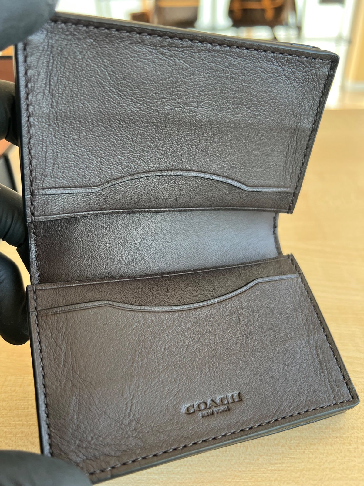 COACH Signature Card Case Card Case / Pass Case / Business Card Holder — vue 12 | Le comptoir vintage