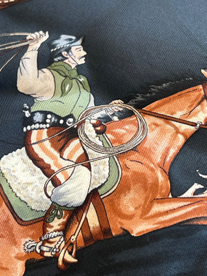 HERMES carré de soie « Pampa »  — vue 3 | Le comptoir vintage