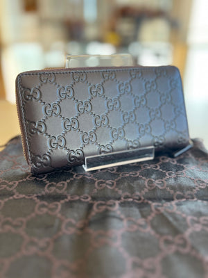Gucci Portefeuille long zippé Guccissima — vue 3 | Le comptoir vintage