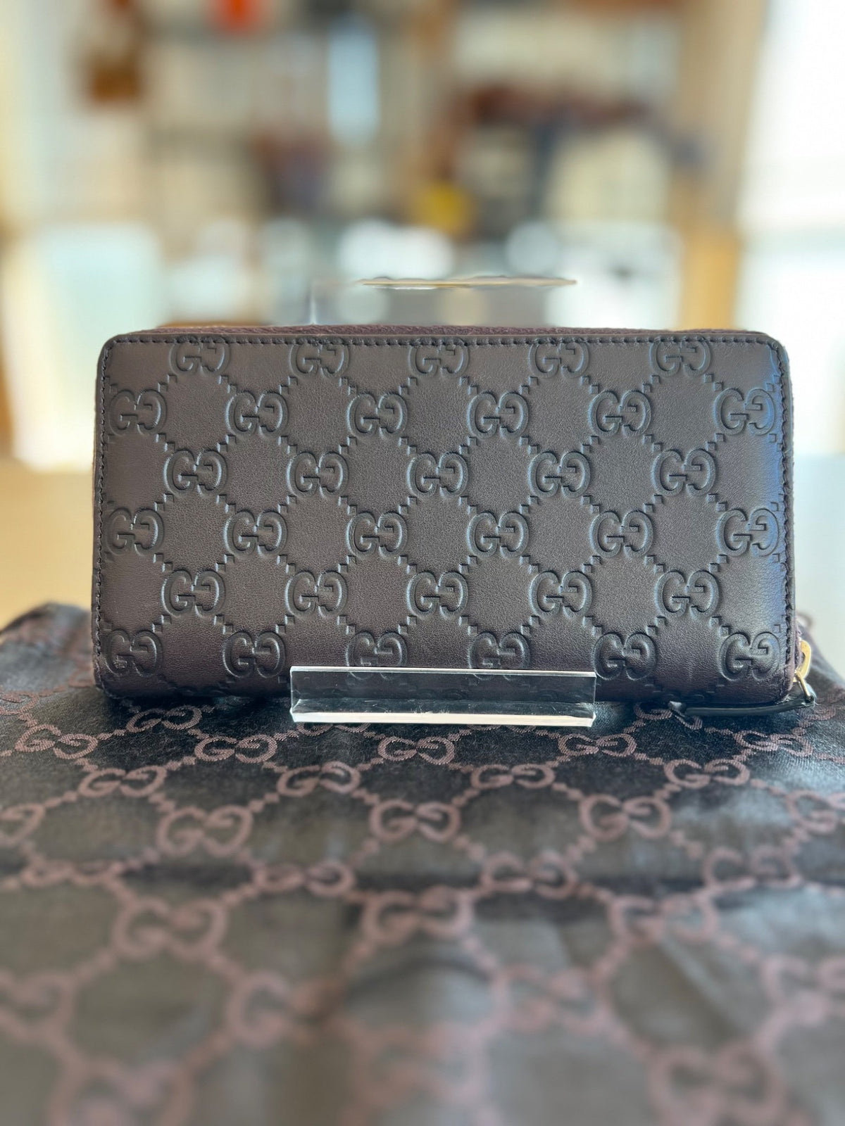 Gucci Portefeuille long zippé Guccissima — vue 4 | Le comptoir vintage
