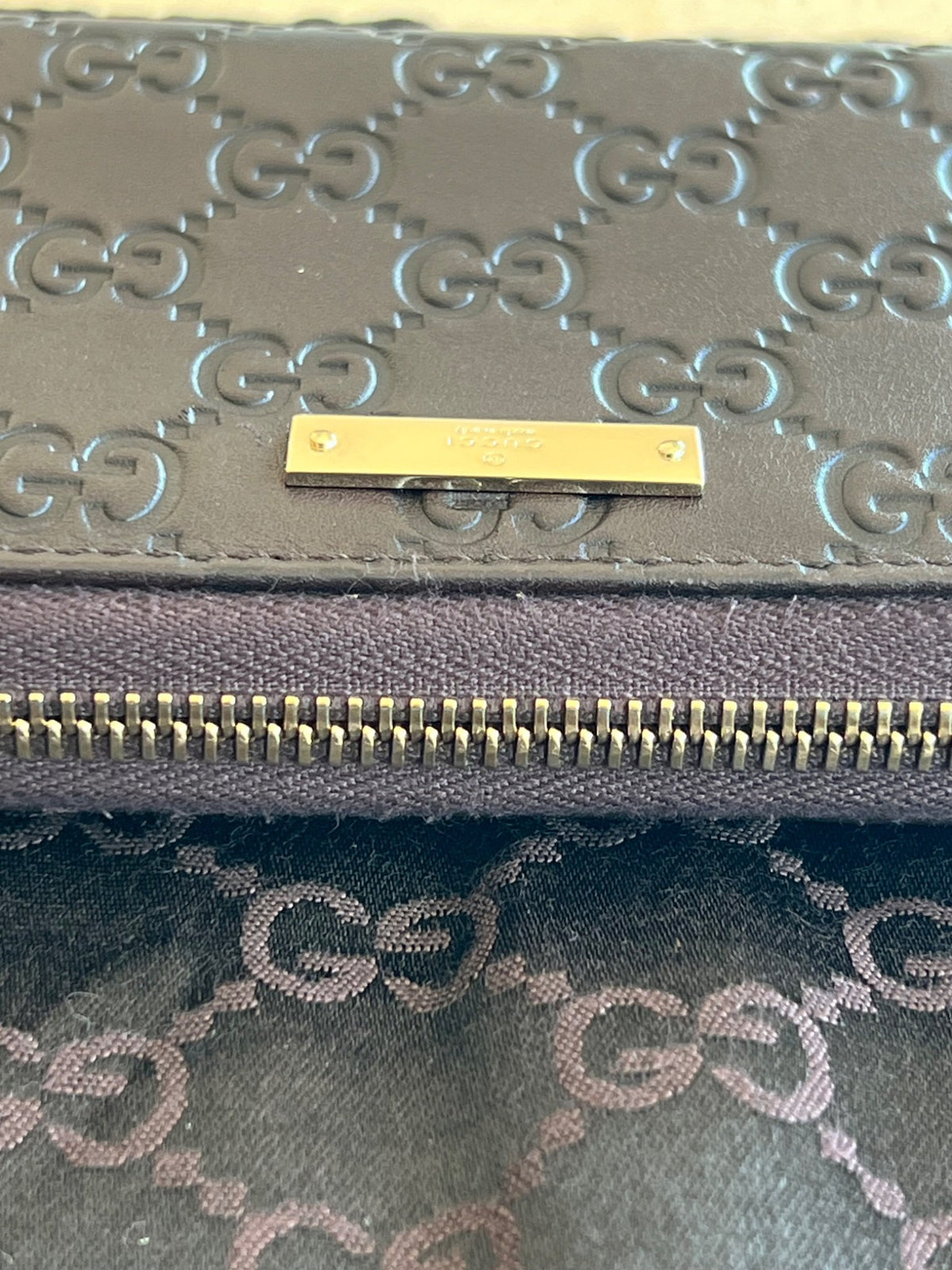 Gucci Portefeuille long zippé Guccissima — vue 5 | Le comptoir vintage