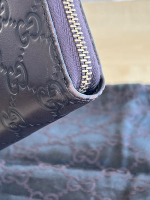 Gucci Portefeuille long zippé Guccissima — vue 9 | Le comptoir vintage