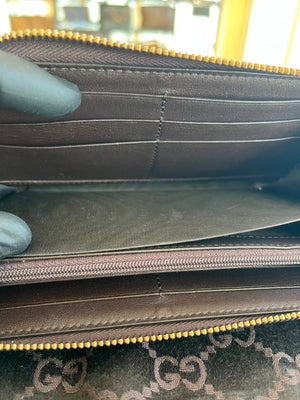 Gucci Portefeuille long zippé Guccissima — vue 12 | Le comptoir vintage