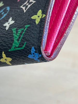 Louis Vuitton Portefeuille Sarah Monogram Murakami Noir avec chaîne amovible — vue 19 | Le comptoir vintage