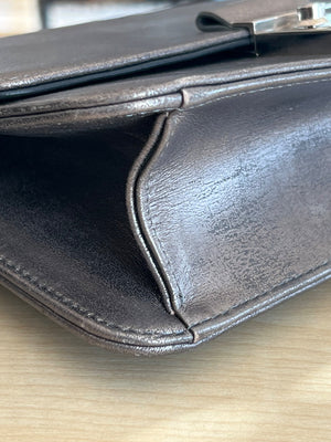 Christian Dior Sac Miss Dior Promenade Pouch en cuir métallisé argenté — vue 8 | Le comptoir vintage