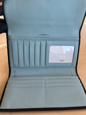 Coach Portefeuille long Signature avec boucle et porte-chéquier amovible — vue 8 | Le comptoir vintage