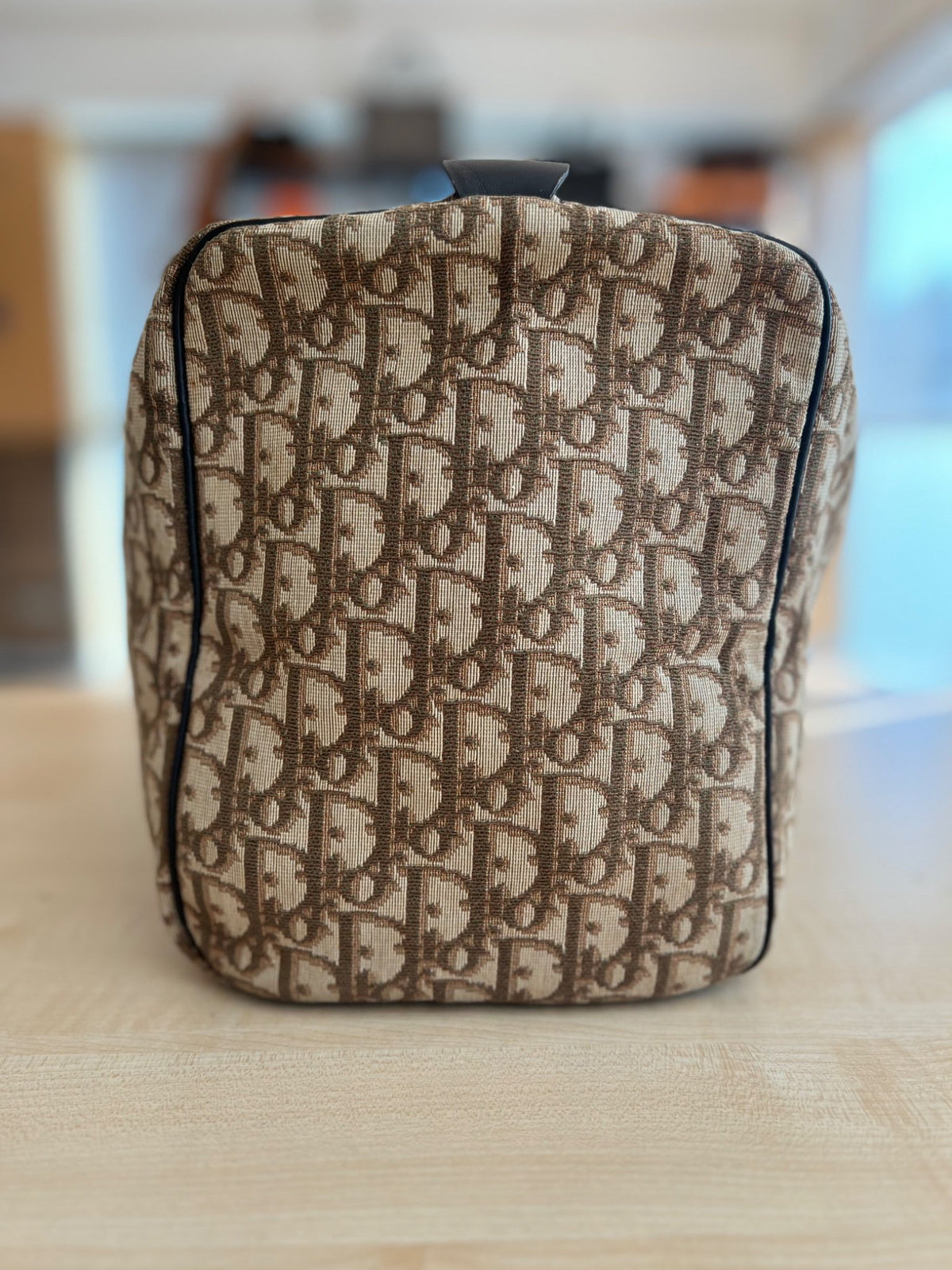Dior Sac Boston Vintage Toile Oblique Trotter Monogram — vue 4 | Le comptoir vintage