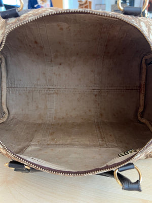 Dior Sac Boston Vintage Toile Oblique Trotter Monogram — vue 13 | Le comptoir vintage