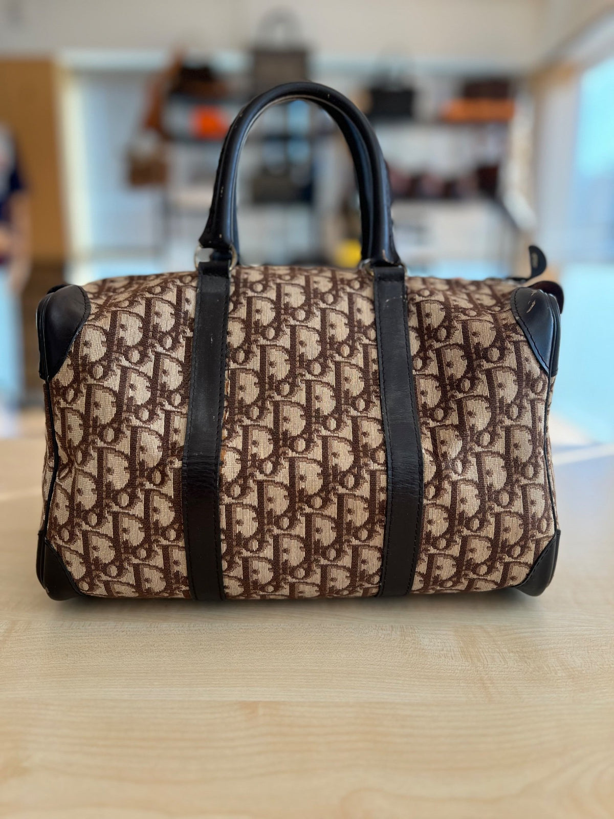 Christian Dior Sac Boston 30 Trotter Monogram authentifié — Le comptoir vintage